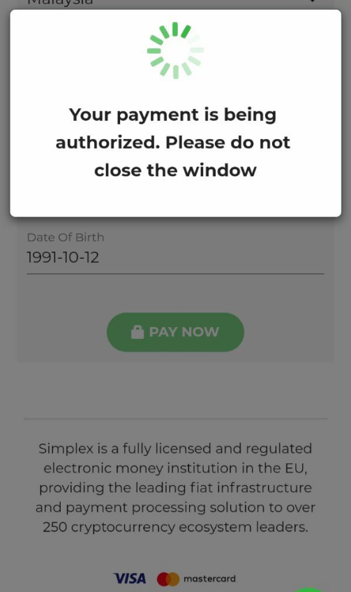 输入个人资料以及收账单地址 输入验证吗，点击继续。 输入验证吗，购买币.png